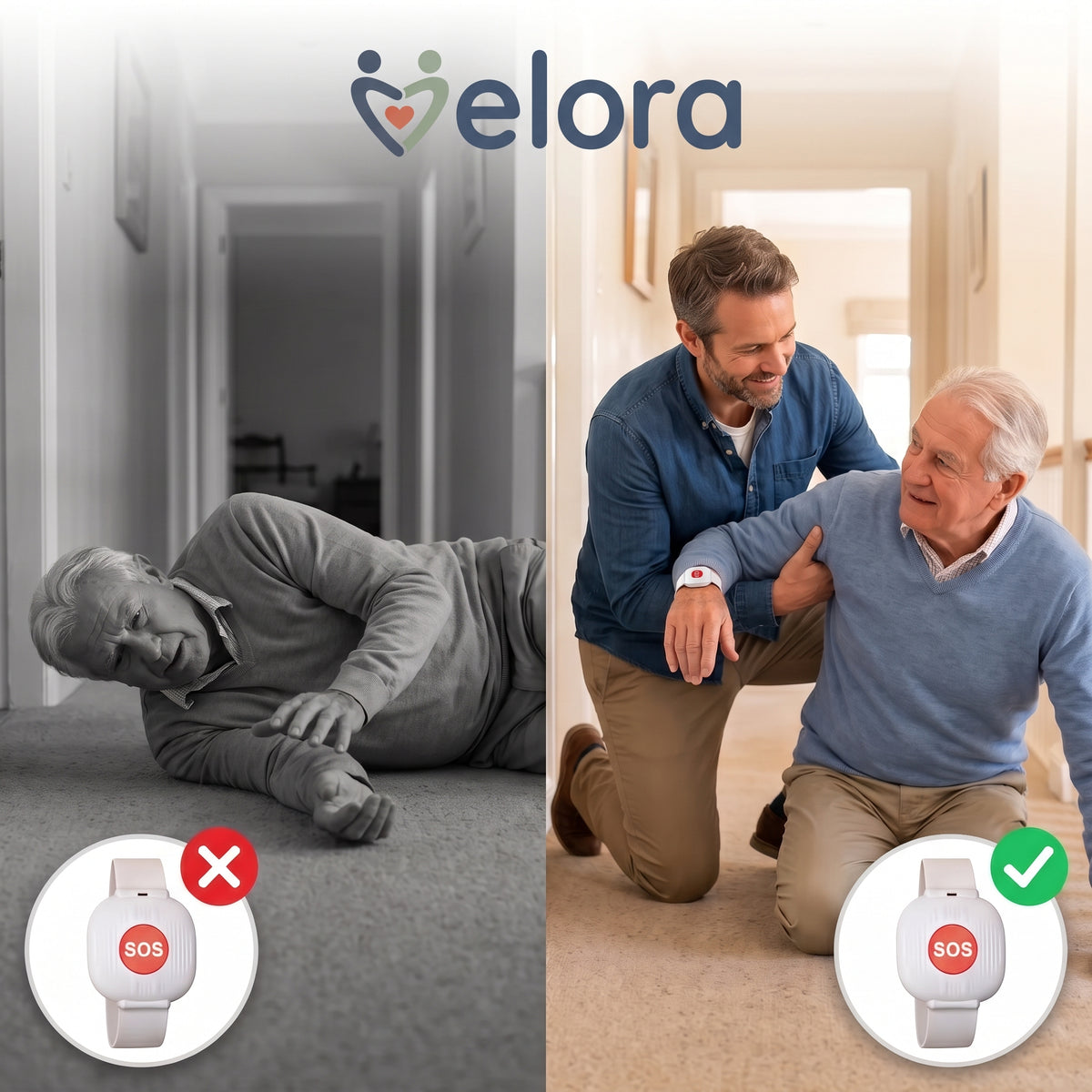 Pulsera de Emergencia con Botón SOS para Mayores