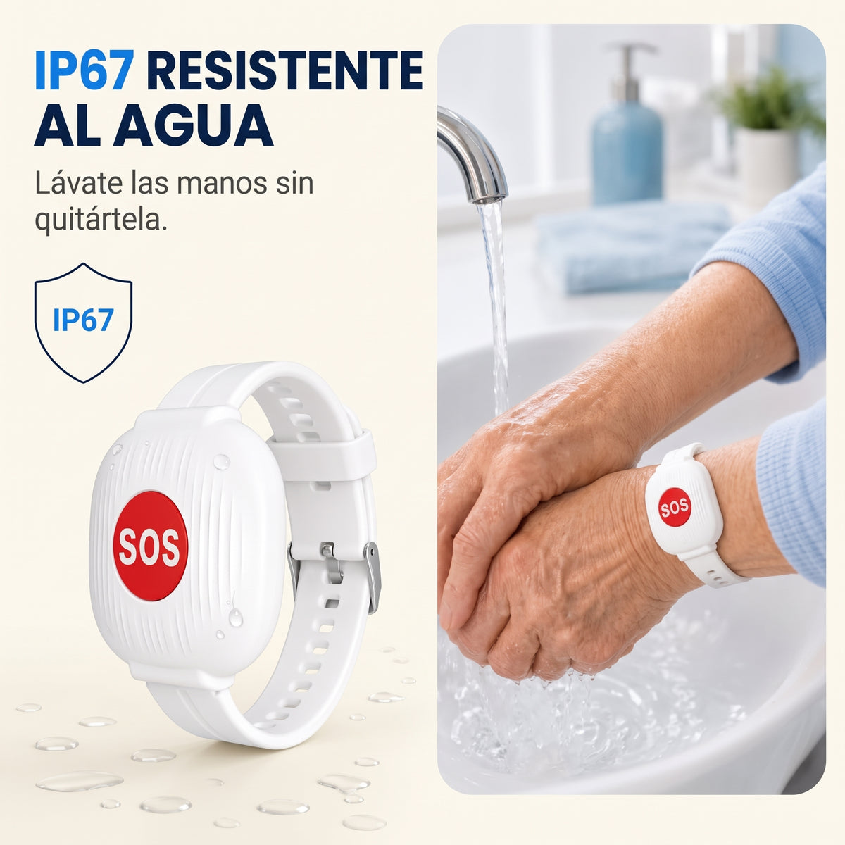 Pulsera de Emergencia con Botón SOS para Mayores